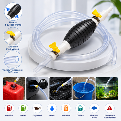 All Type Of Liquid Like Oil Fuel Water TRANSFER PUMP KIT (1.5 Meter Pipe)