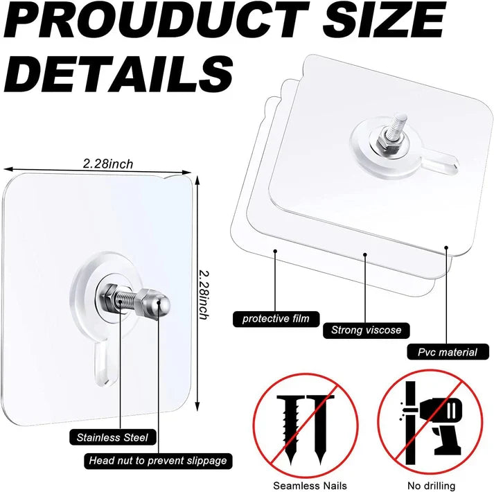 Reusable Adhesive Wall Hooks