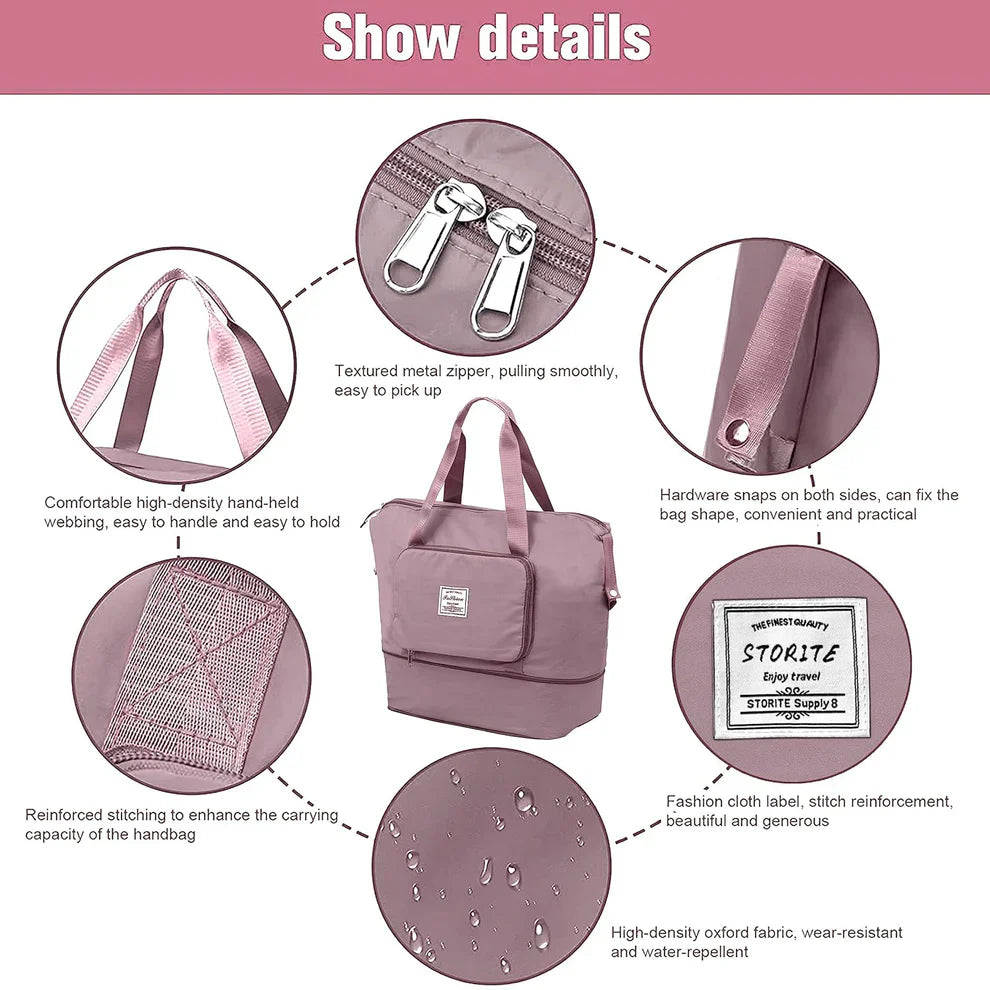 Water Proof Foldable Travel Duffel Bag With Pocket ( Buy 1 Get 1 )