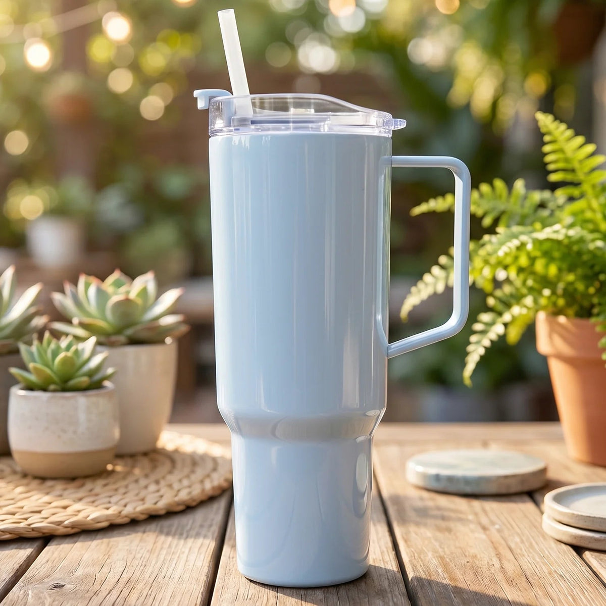 Double Wall Vacuum Insulation Stainless Steel Anti-Splash Tumbler